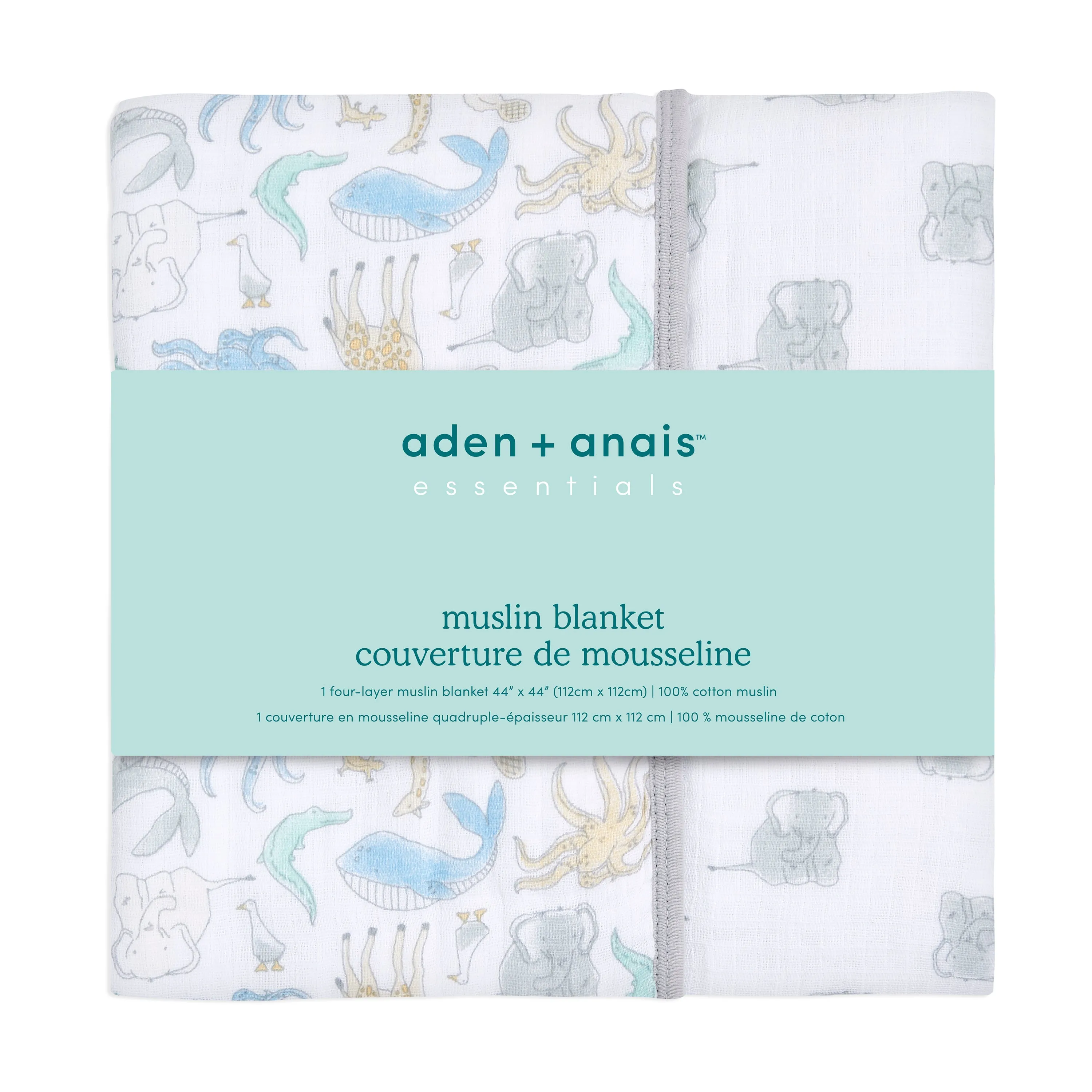 aden   anais Muslin Blanket Natural History Grey