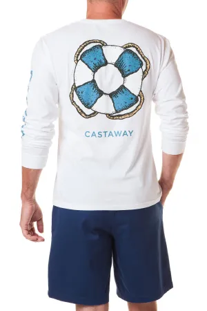 Beach Tee Long Sleeve White Castaway