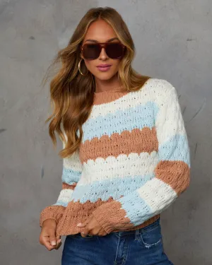 Campfire Glow Striped Knit Sweater