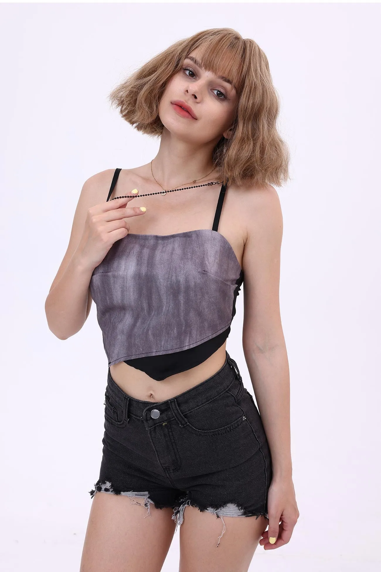 Chain Irregular Tube Top