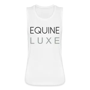 EQUINE LUXE | Flowy Muscle Tank - white