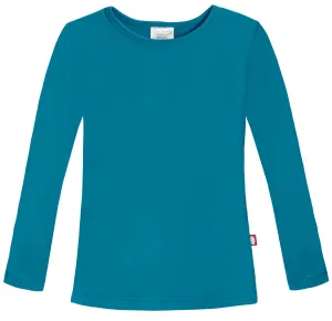 Girls Soft Cotton Jersey Long Sleeve Tee | Teal