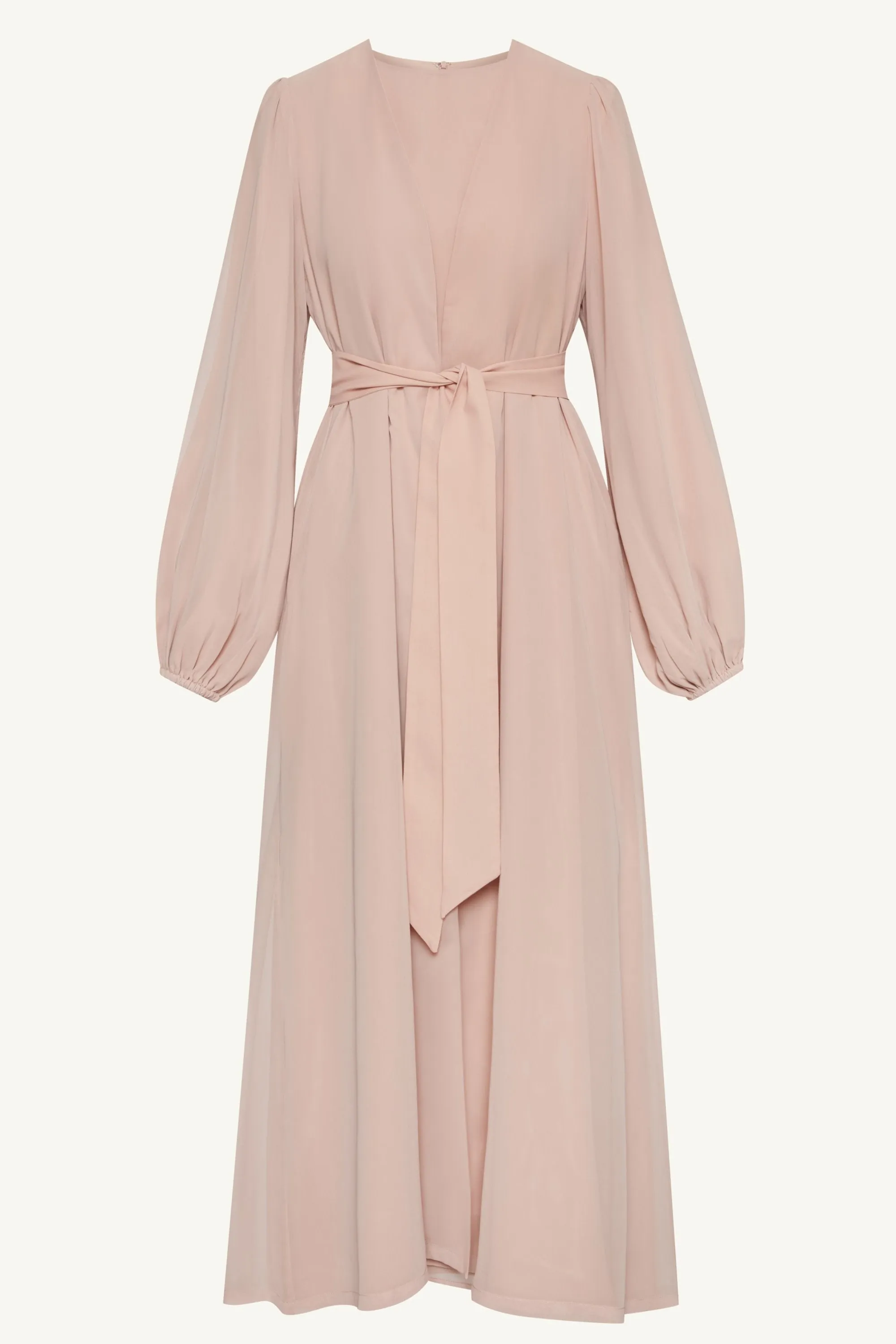 Najma Chiffon Abaya - Jasmine Pink