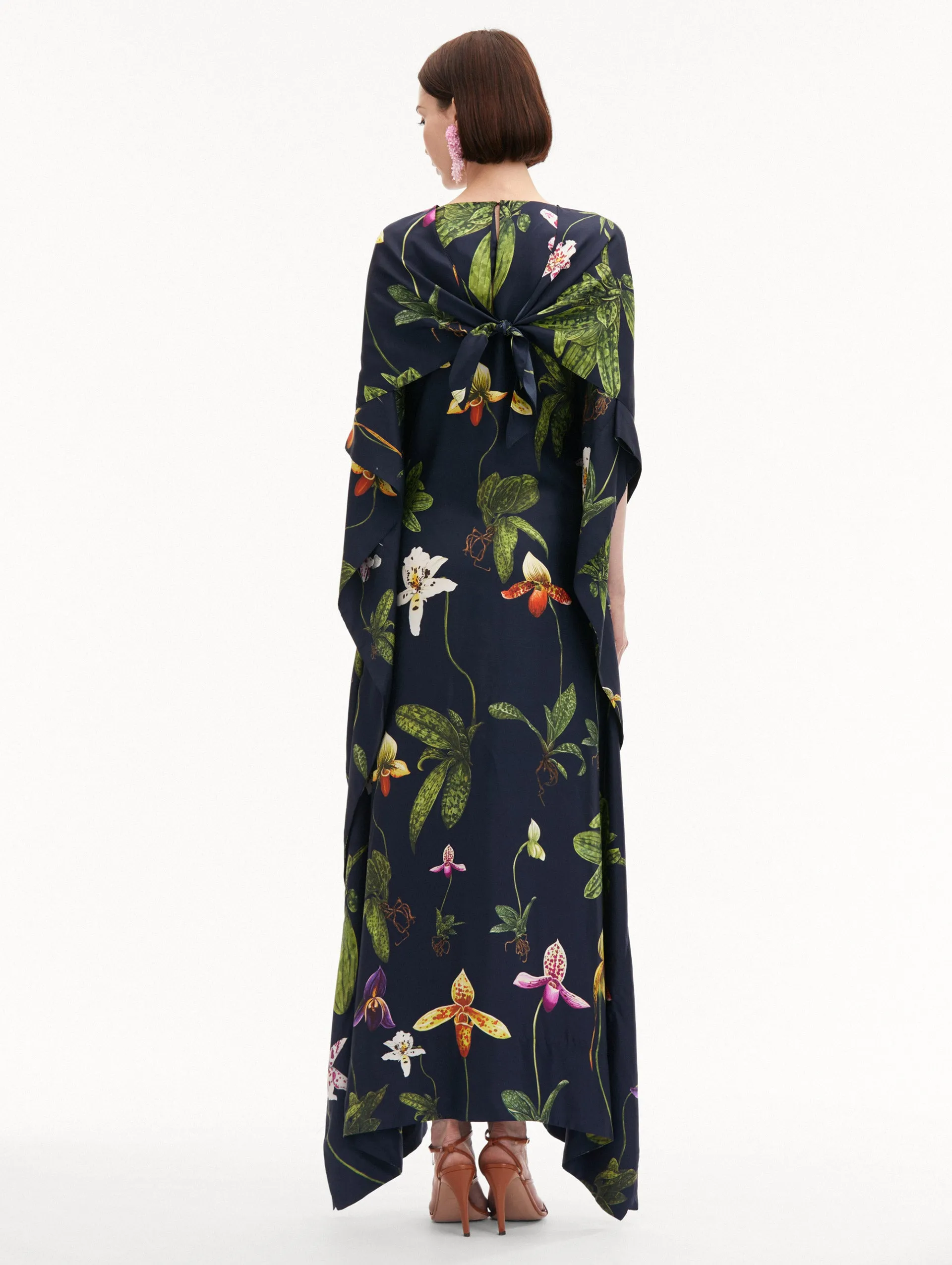 Orchid Silk Twill Caftan