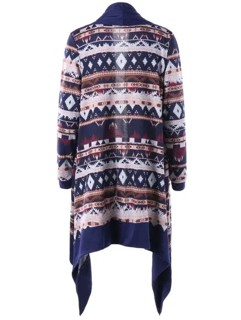 Romantic Print Drape Cardigan