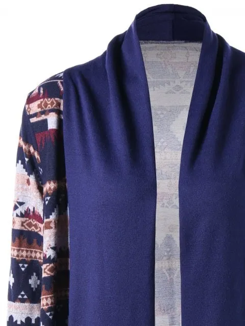 Romantic Print Drape Cardigan