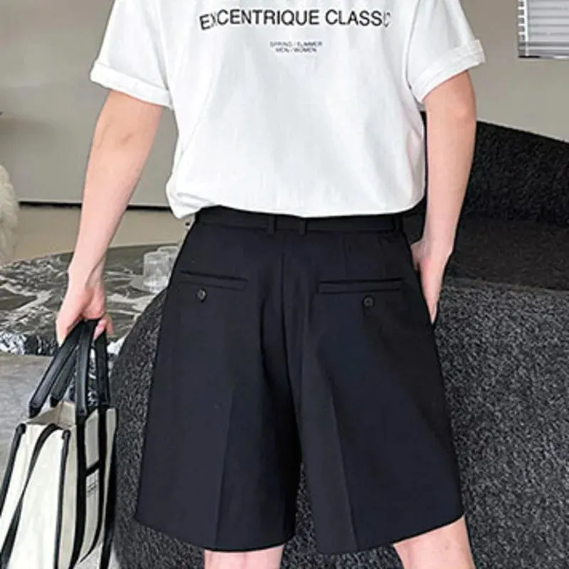 Summer Male Shorts Three Dimensional Cutting Versatile Casual Short Suit Pants Shorts Simple Pocket Male Trend 9C5671