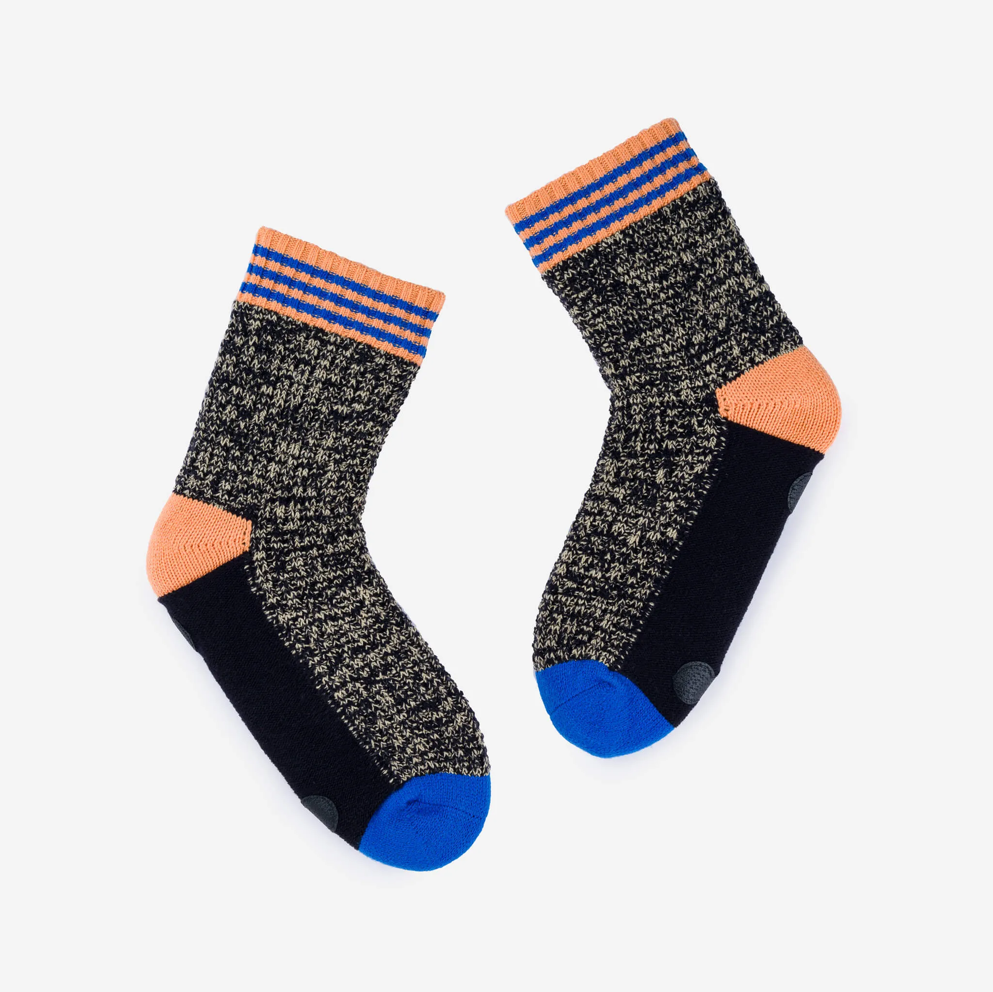 VERLOOP VARSITY KNIT HOUSE SOCKS BLK S/M  W 6-9