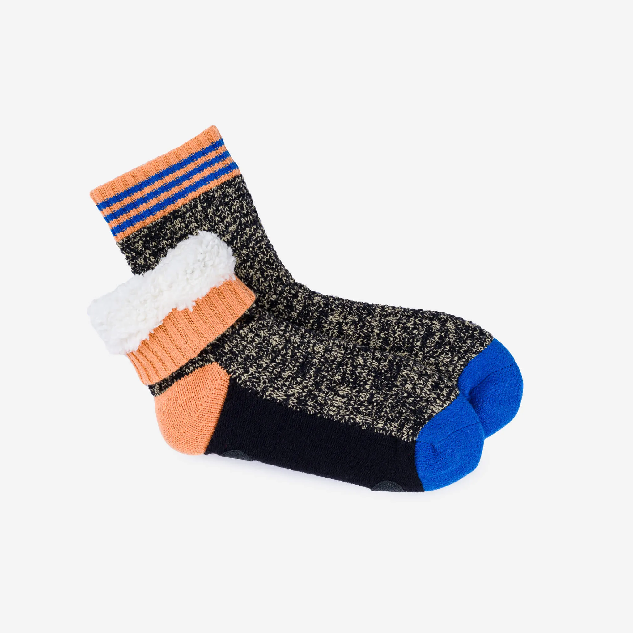 VERLOOP VARSITY KNIT HOUSE SOCKS BLK S/M  W 6-9