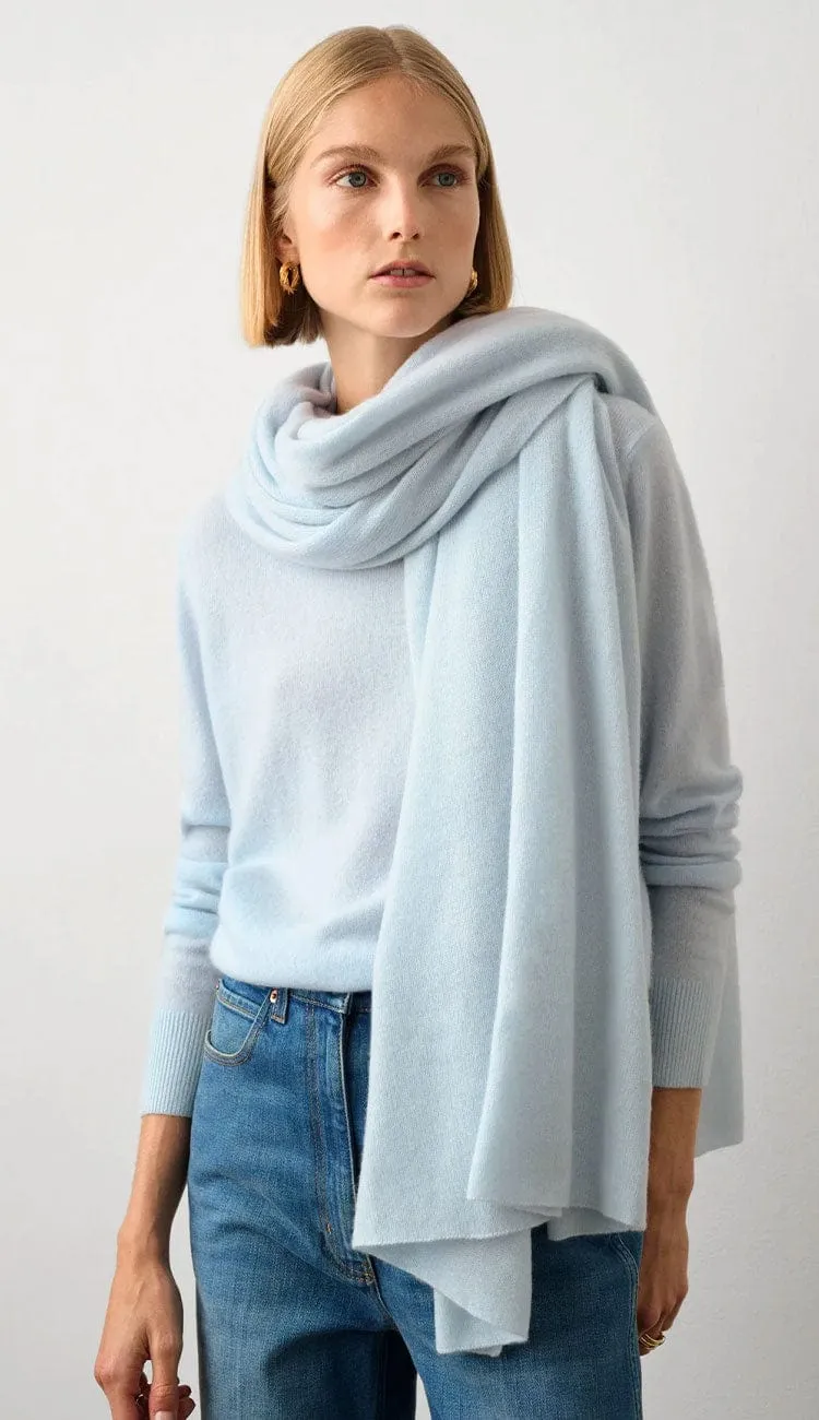 Premium White   Warren Luxury Cashmere Wrap Scarf