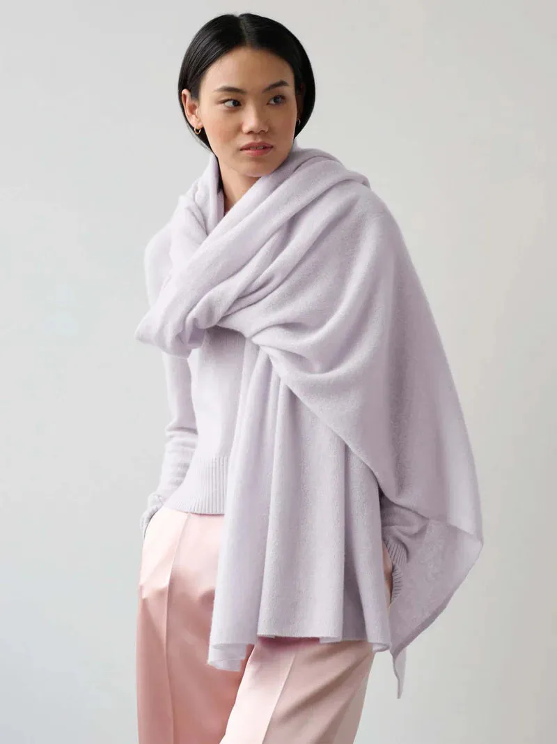 Premium White   Warren Luxury Cashmere Wrap Scarf