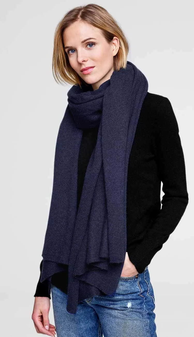 Premium White   Warren Luxury Cashmere Wrap Scarf