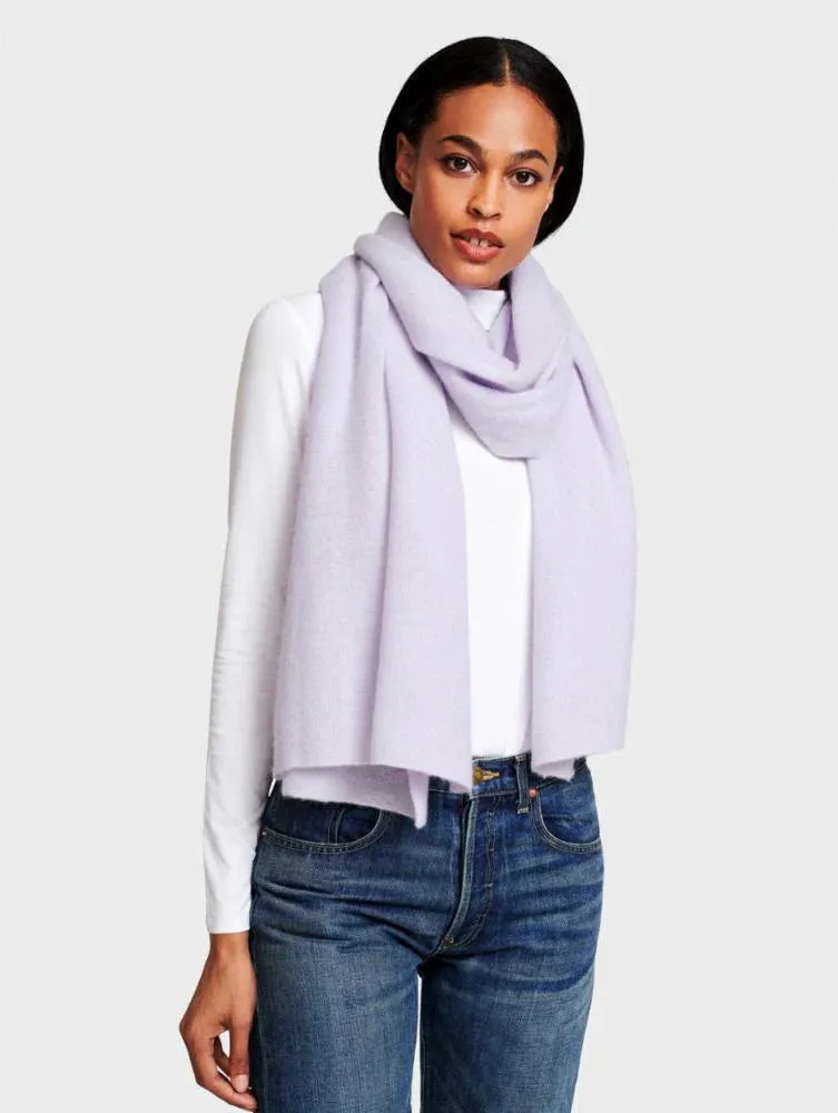 Premium White   Warren Luxury Cashmere Wrap Scarf