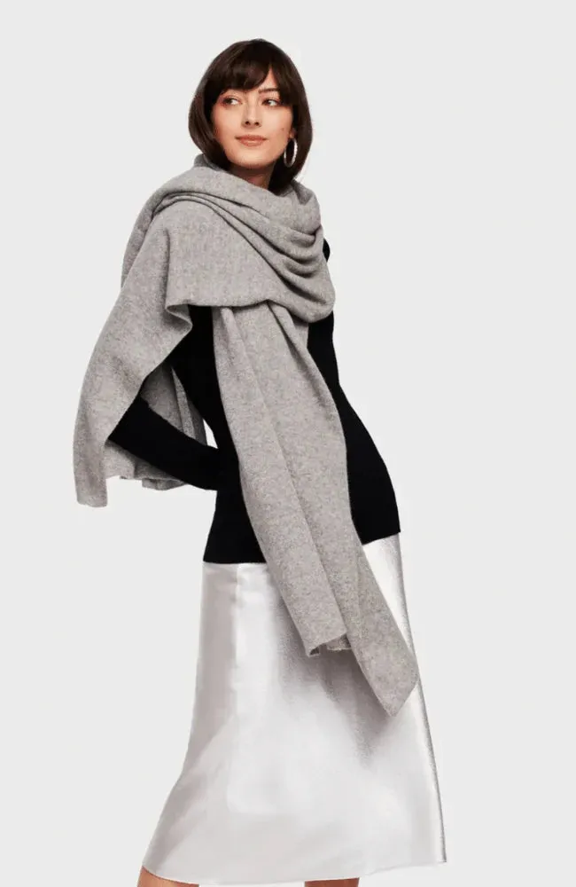 Premium White   Warren Luxury Cashmere Wrap Scarf