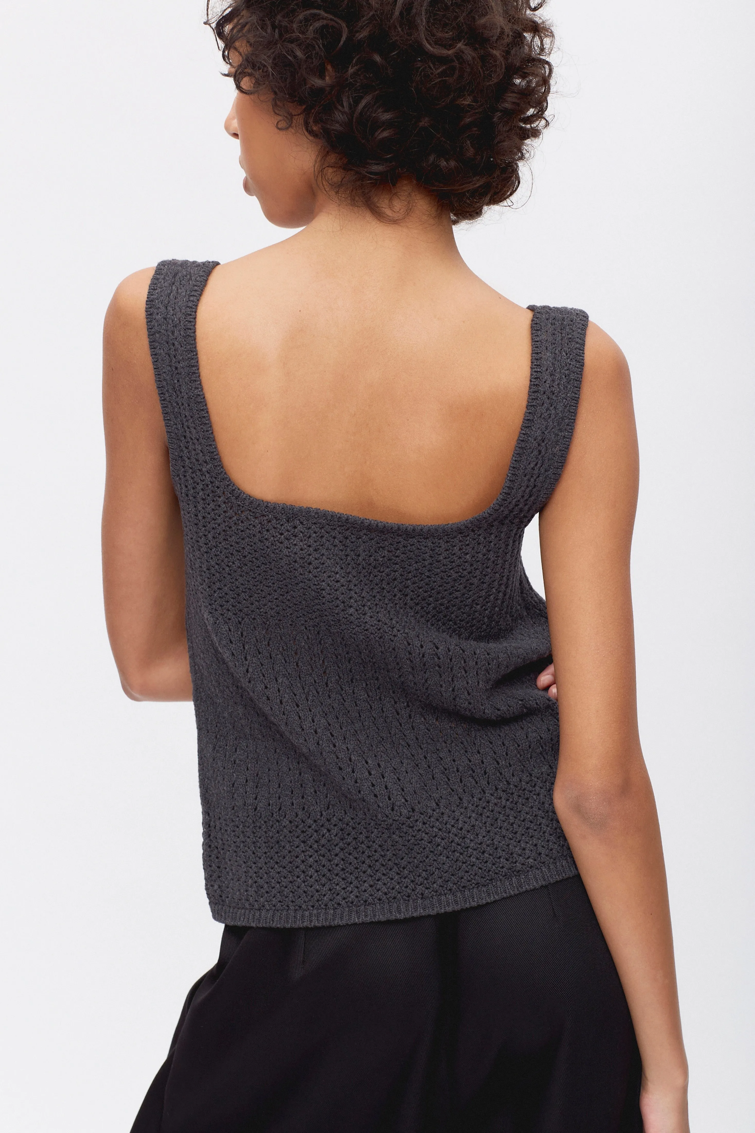 Women's Samia Tank in Black Melange